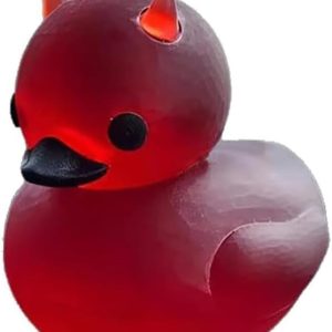 Goth Satanic Duck - Dark Resin Gothic Cyberpunk Duck, Novelty Rock & Maid Ducky Ornaments for Halloween Decor, Collectible Gothic Gifts