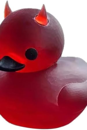 Goth Satanic Duck - Dark Resin Gothic Cyberpunk Duck, Novelty Rock & Maid Ducky Ornaments for Halloween Decor, Collectible Gothic Gifts