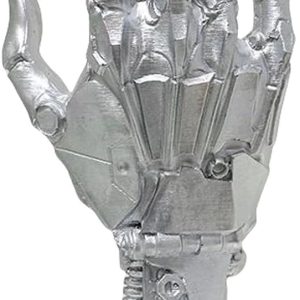 Creative Mechanical Hand Staue, Cyberpunk Mechanical Hand, Gaming Controller Holder Stand, Headphone Holder, Necklace Holder, Robot Hand Sculpture, Hand Crafts, Realistic Hand Figure Decor(Silver)