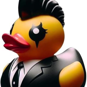 Goth Satanic Duck - Dark Resin Gothic Cyberpunk Duck, Novelty Rock & Maid Ducky Ornaments for Halloween Decor, Collectible Gothic Gifts