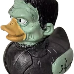 Christmas Duck Decoration Dark Rubber Duck, Gothic Satan Duck Punk Duck Rock Duck Statue Novelty Duck Ornaments, Collectible Duck Figurines Xmas Gothic Gifts Home Decor