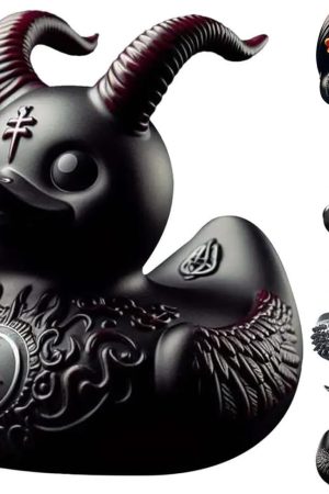 Halloween Resin Duck Decoration, Gothic Punk Rock Duck Statue, Collectible Gothic Gift Home Decor