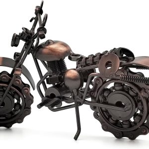 Antique Vintage Motorcycle Model Retro Iron Metal Bicycle Vehicle Office Home Décor Room Desk Decoration Ornaments Handmade Handcrafts Collections