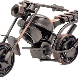Handmade Metal Motorcycle Sculpture - Vintage Steampunk Art Decor for Man Cave, Office, Home - Unique Gift for Motorcycle Lovers, Dad, Husband, Son